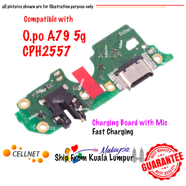 a79_5g_b A79 5g Charging Board with Mic Compatible with O.po A79 5g cph2557 - Image 2