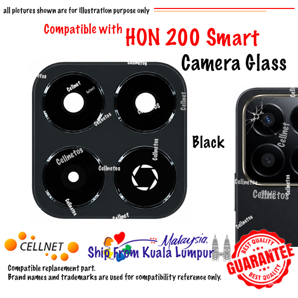 CG-HON-SMART-200-BLACK HON Smart 200 Camera Glass Replacement Compatible with Honor Smart 200 - Image 2