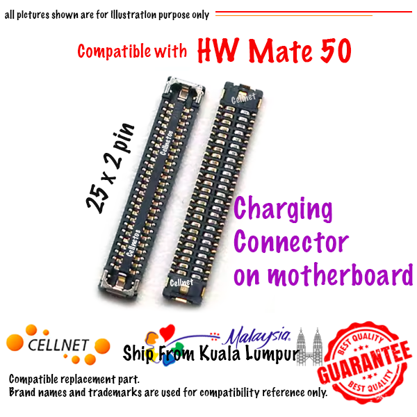 CON-HW-MATE-50-CH HW Mate 50 Charging Connector Replacement Compatible with Huawei Mate 50 - Image 1